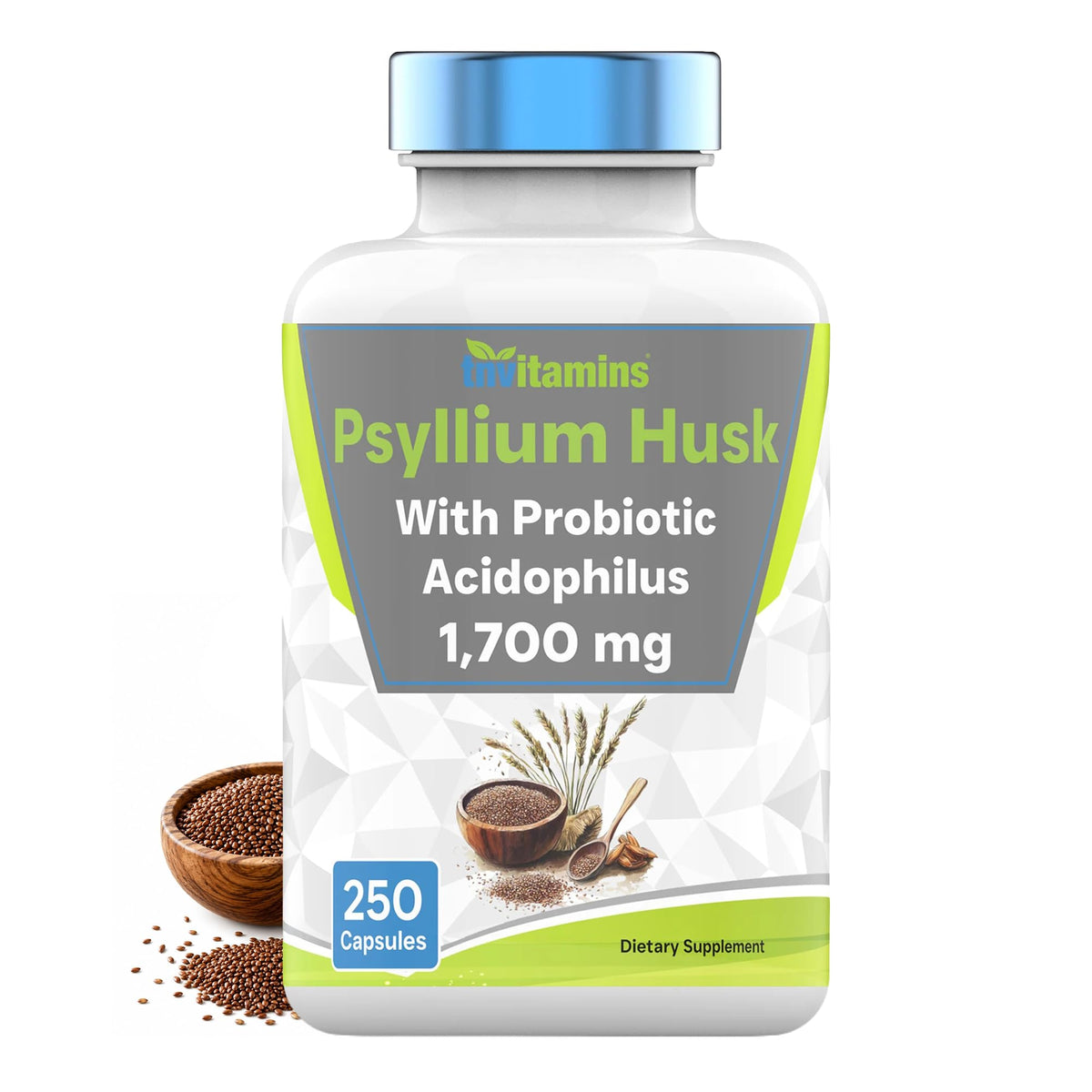 Psyllium Husk Capsules 1700 MG 250 Capsules Z5303