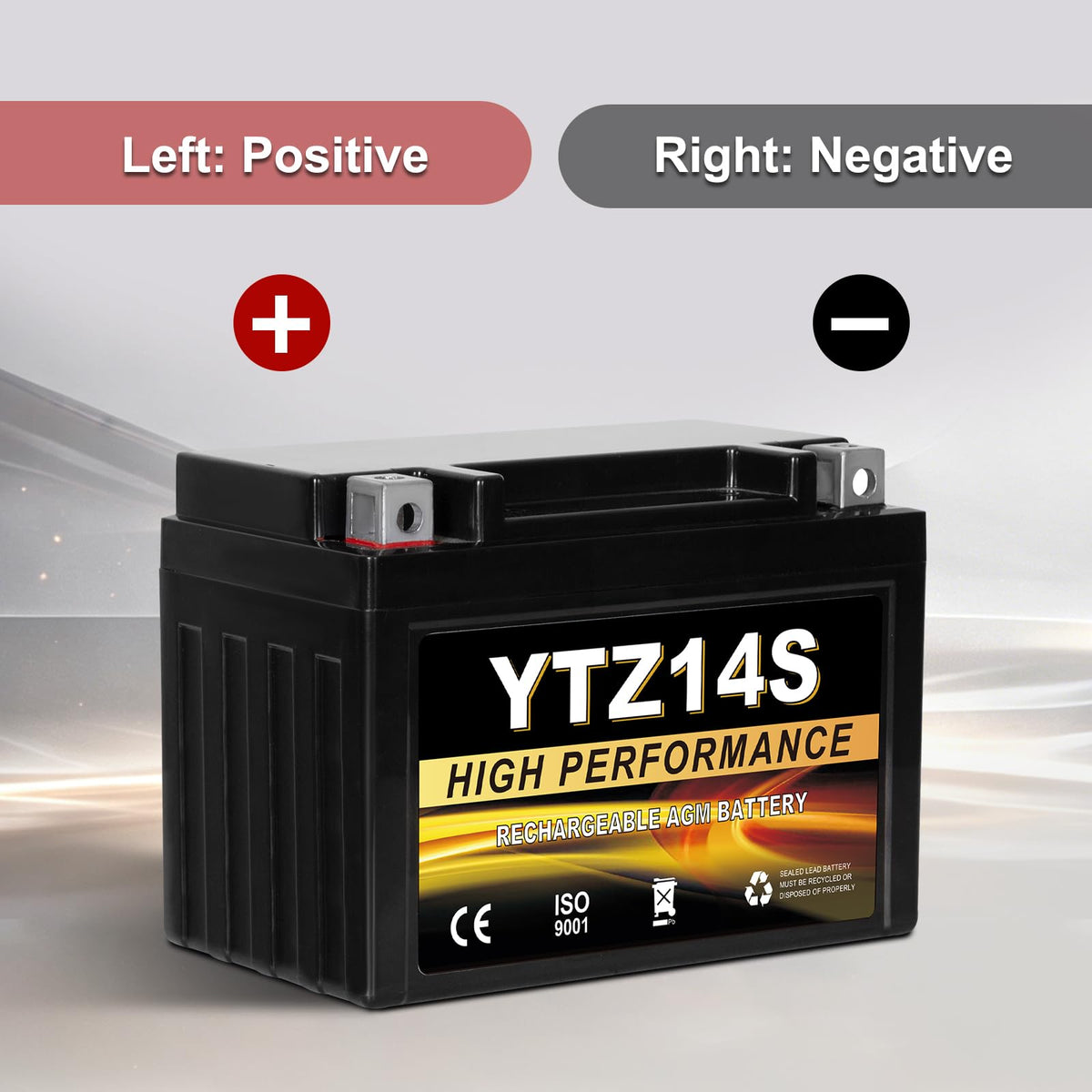 12V 11.2Ah AGM Sealed Motorcycle Battery M321816