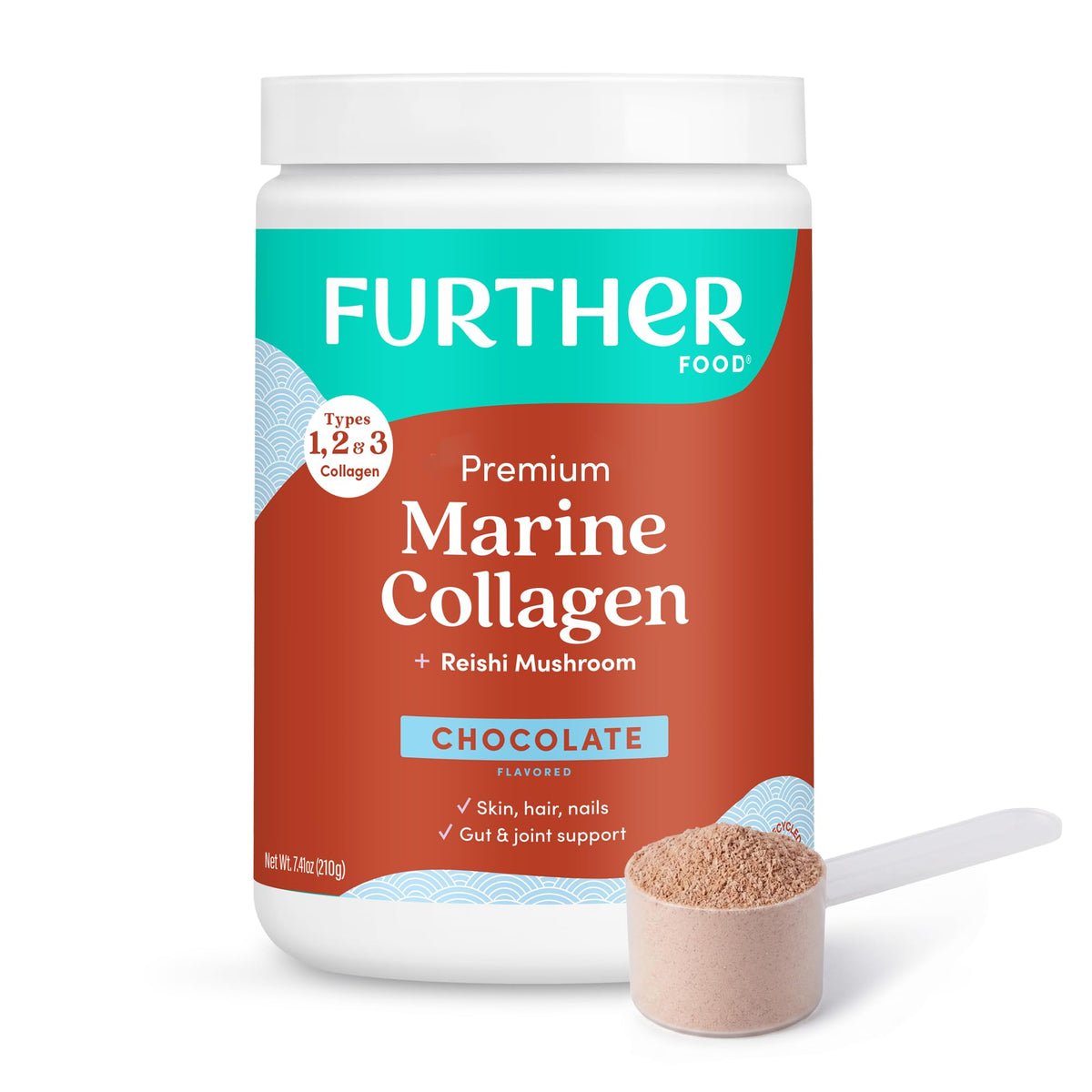 Chocolate Marine Collagen Peptides Powder, 7.41 Oz Q576