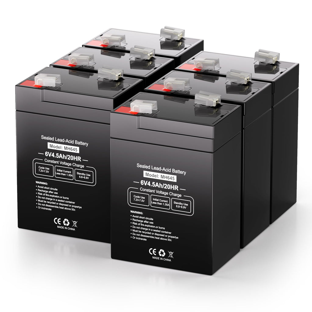 6V 4.5Ah Rechargeable SLA AGM Battery, 6 Pack S989