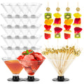 25 PCS 5oz Clear Plastic Martini Glasses W30262