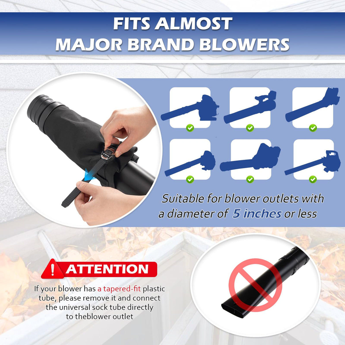 Universal Gutter Cleaning Tools for Leaf Blowers H289