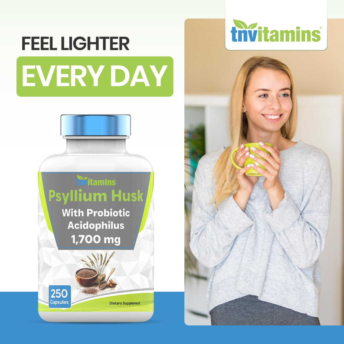 Psyllium Husk Capsules 1700 MG 250 Capsules Z5303