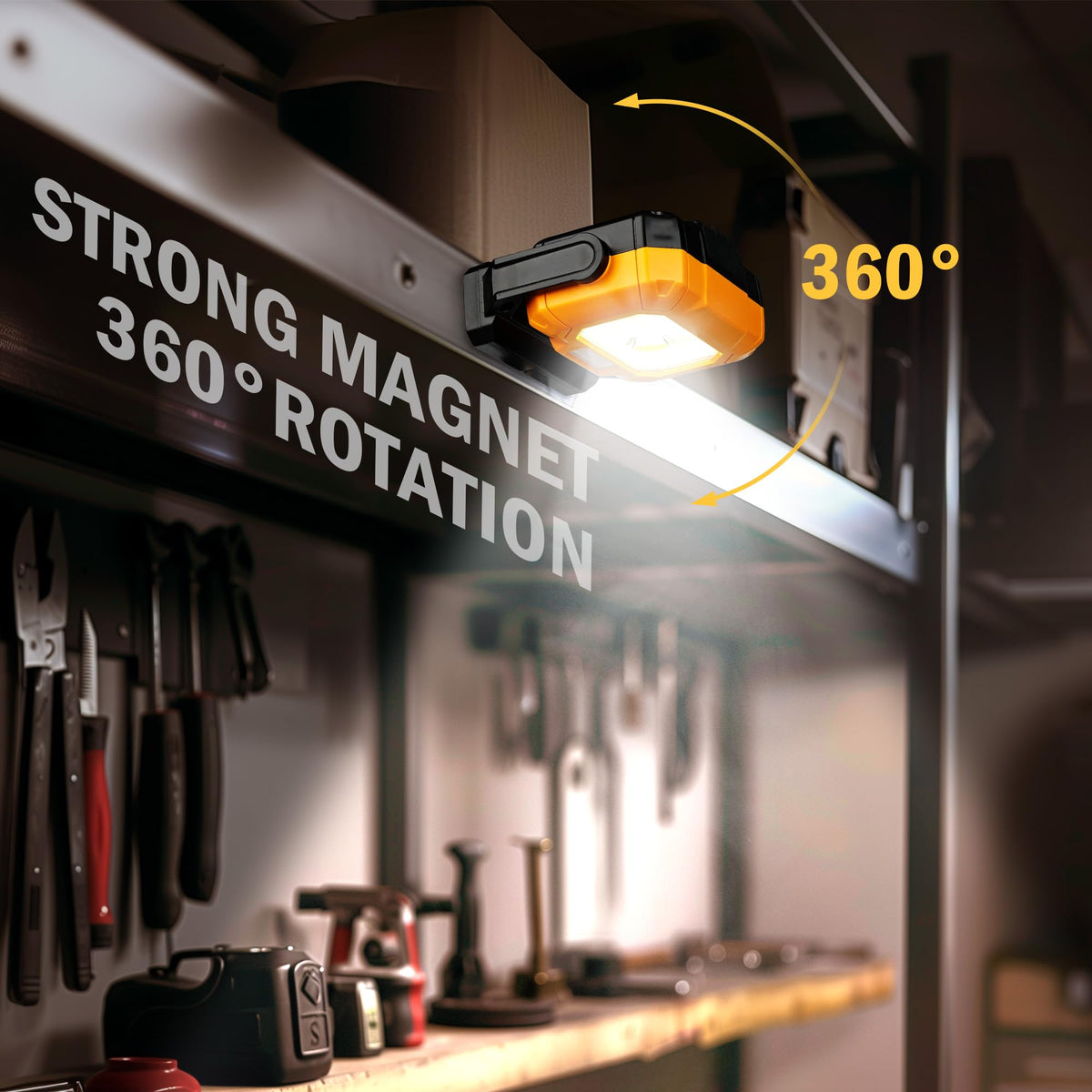 2 Pack Magnetic Rechargeable Work Light D80354