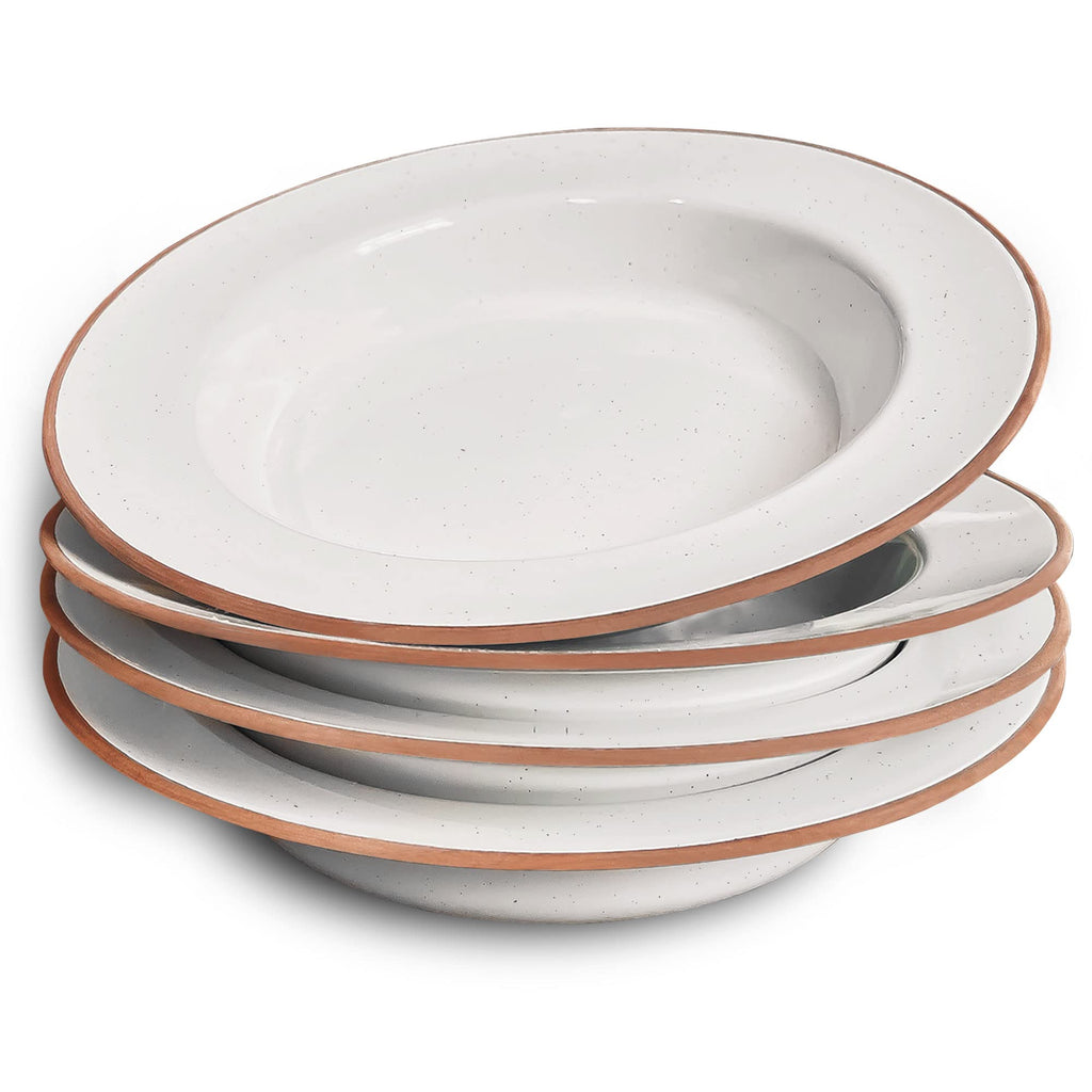 Ceramic Wide Rimmed Soup Bowl 25oz Set of 4 X934
