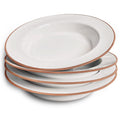 Ceramic Wide Rimmed Soup Bowl 25oz Set of 4 X934