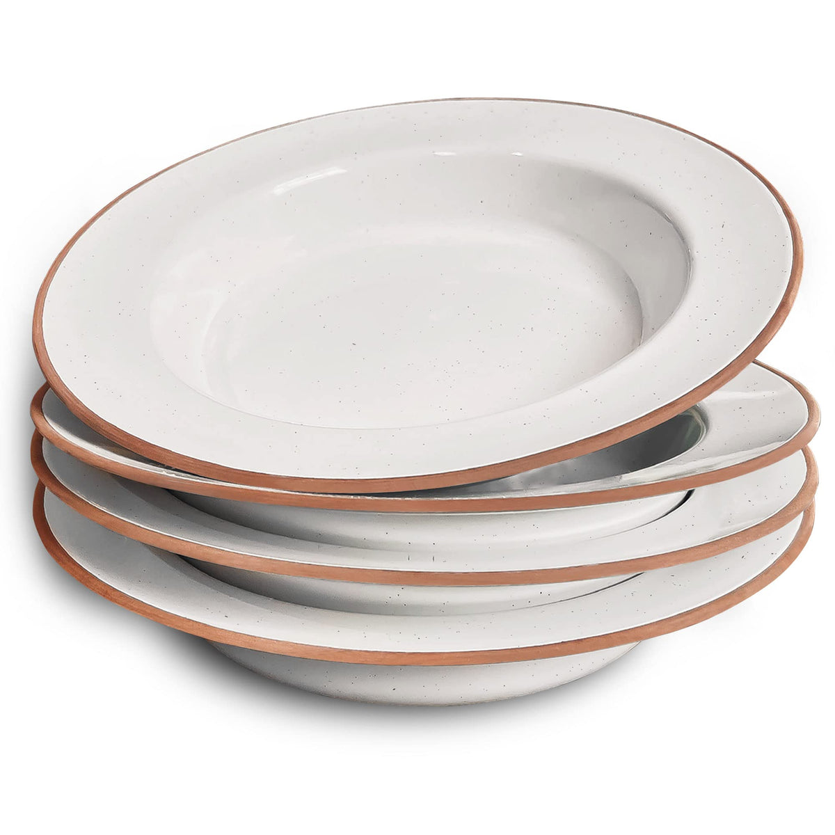 Ceramic Wide Rimmed Soup Bowl 25oz Set of 4 X934