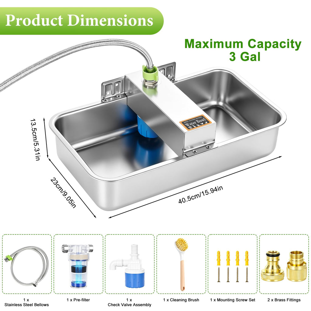 3 Gallon Stainless Steel Chicken Waterer R55101