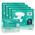 Adult Diapers XLarge 60 Count & Wet Wipes 200 Count Bundle N8212