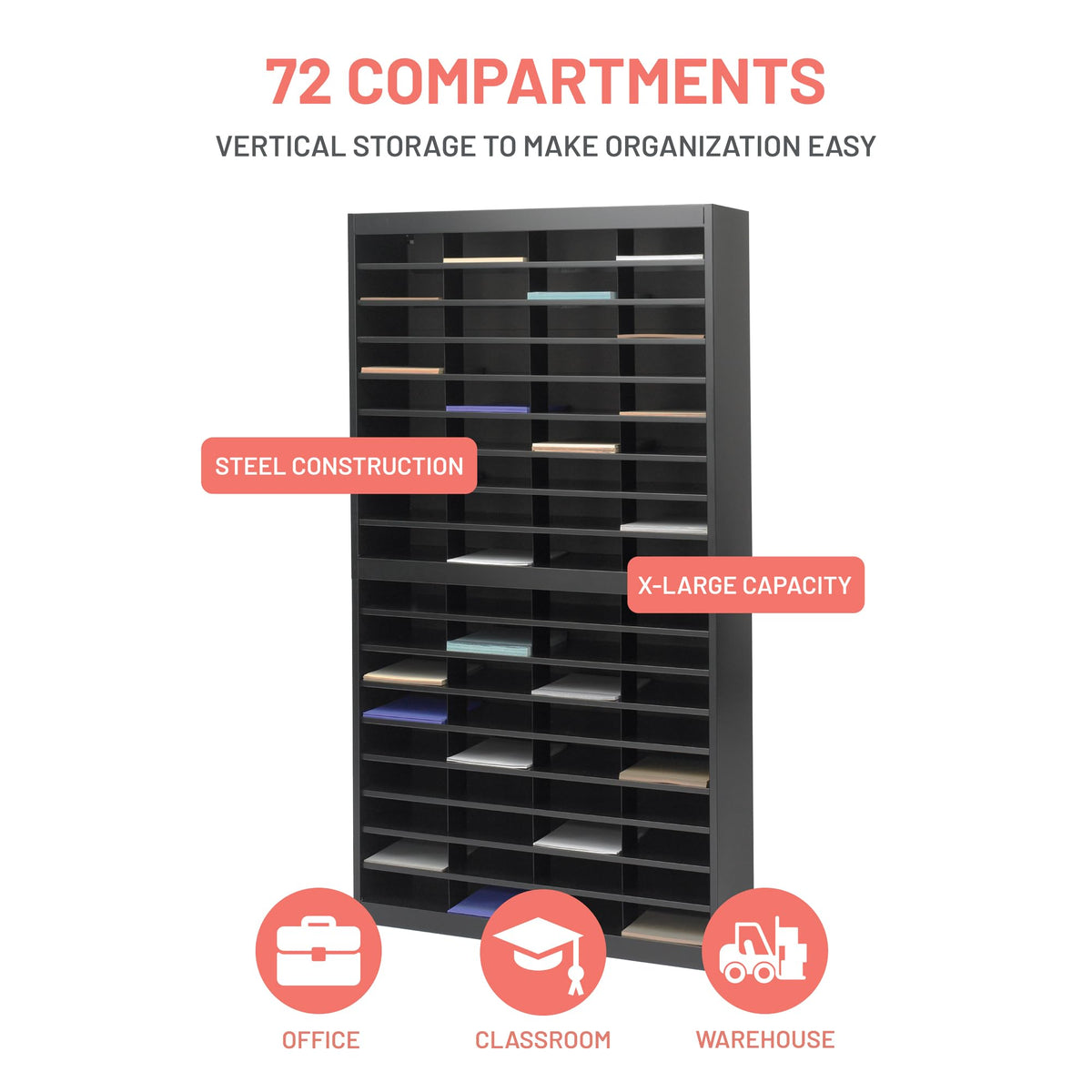 72 Compartments Steel Mail Sorter I125550