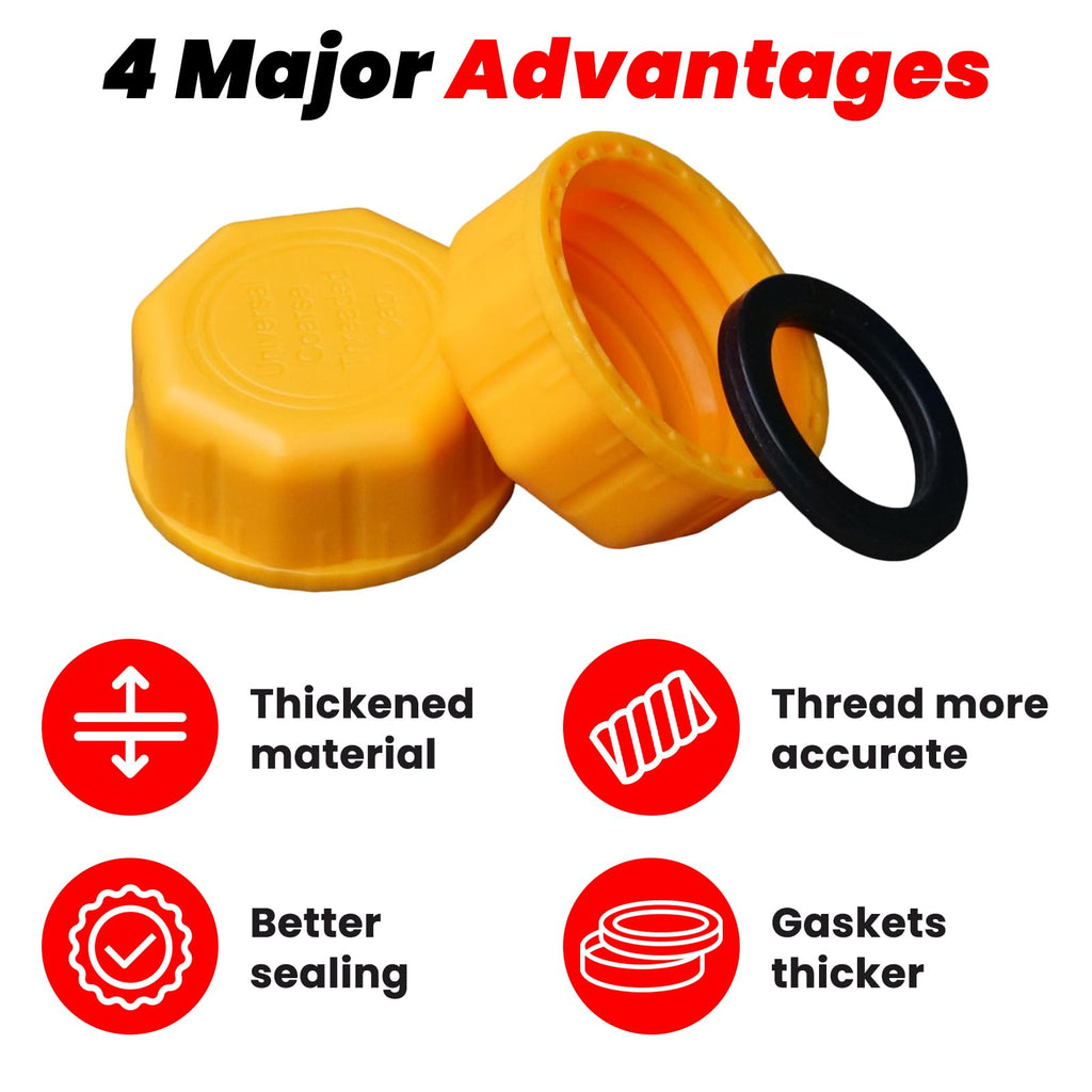 10'' Gas Can Spout Replacement Kit with Yellow Gas Caps J775
