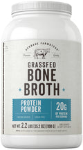 Grass Fed Bone Broth Protein Powder 35.2 oz 20g Protein Non-GMO Gluten Free U83775
