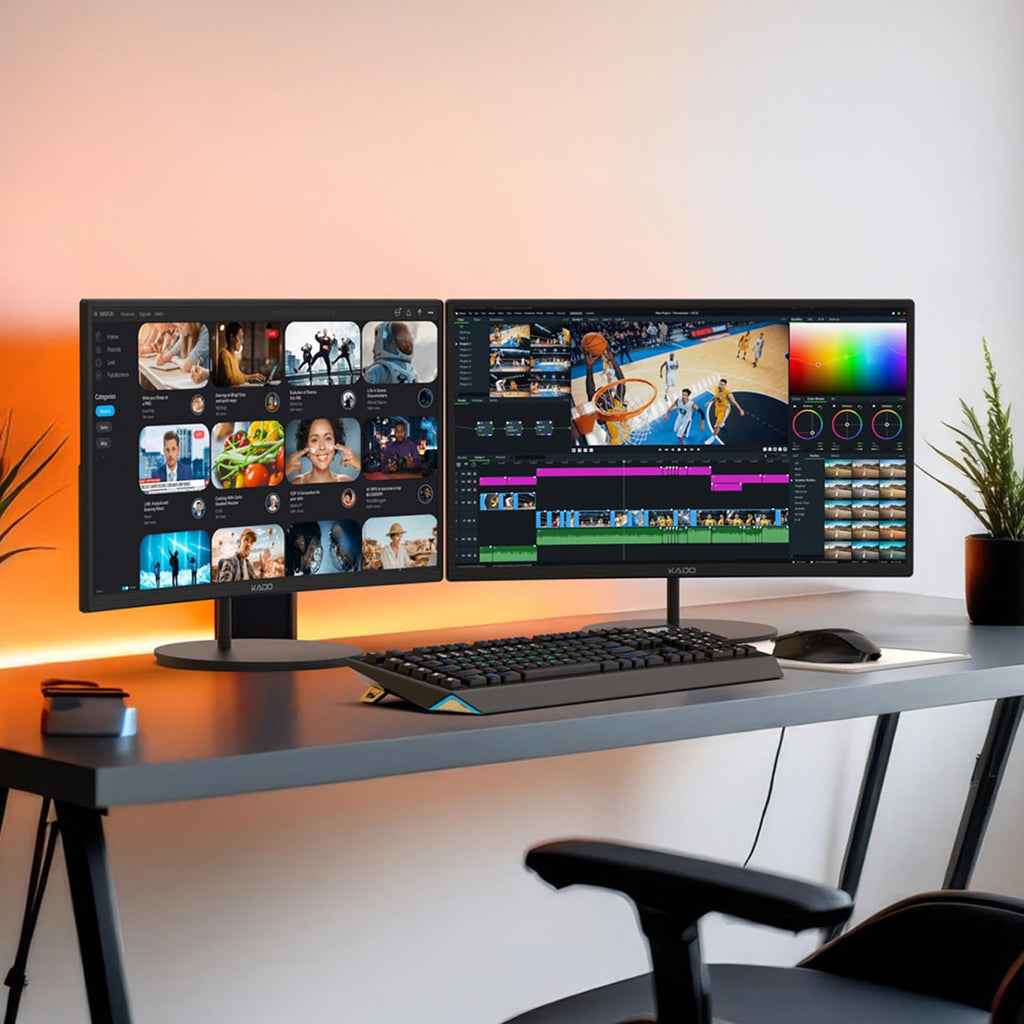 24" Curved 75Hz Computer Monitor 2-Pack D5447