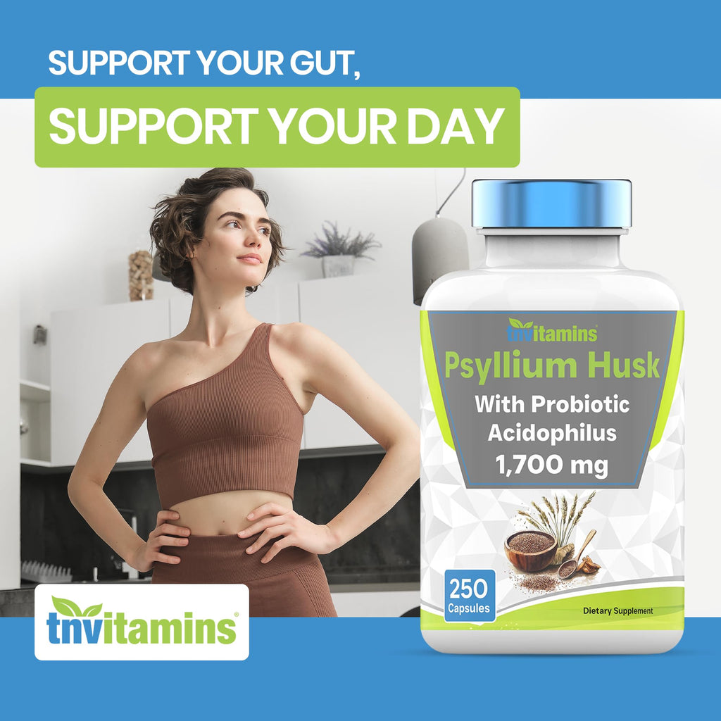 Psyllium Husk Capsules 1700 MG 250 Capsules Z5303