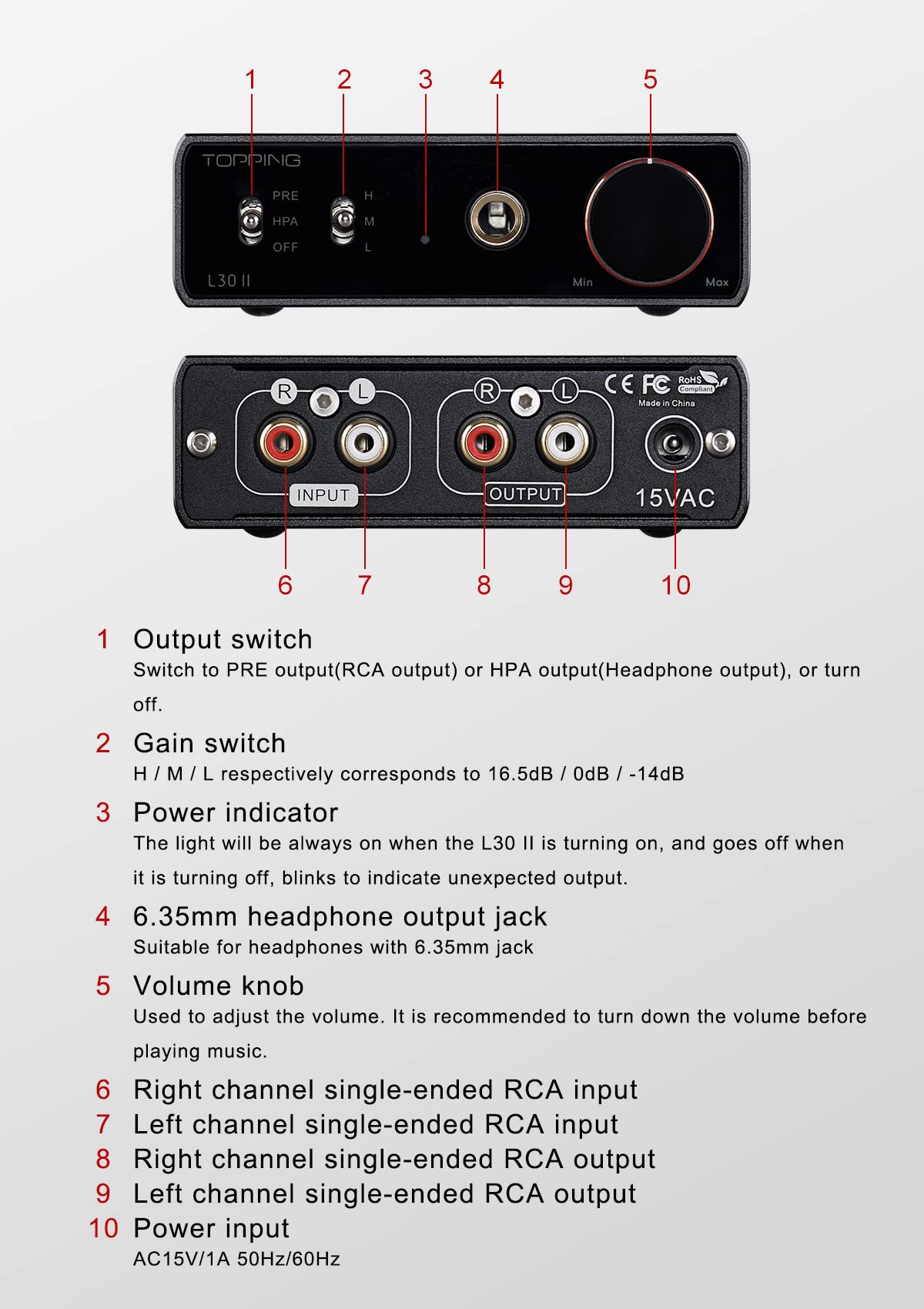 Black Mini HiFi Headphone Amp K558528