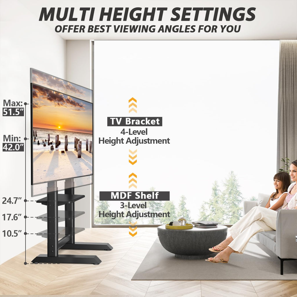 Heavy Duty Rolling TV Stand for 55-100 inch TVs S560