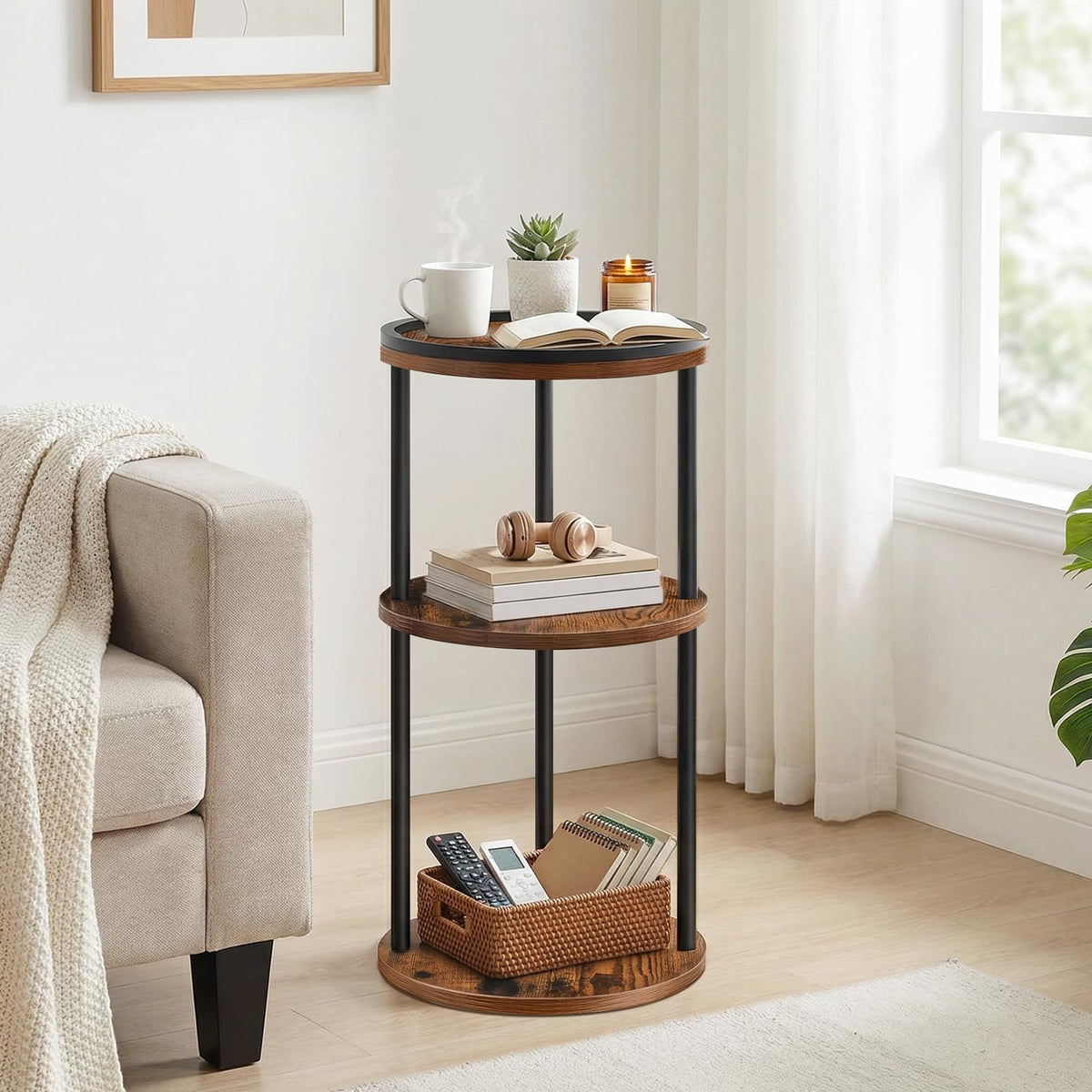 Small Round 3-Tier Side Table K956325