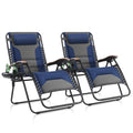Oversized Padded Zero Gravity Chair Set of 2 Blue G153