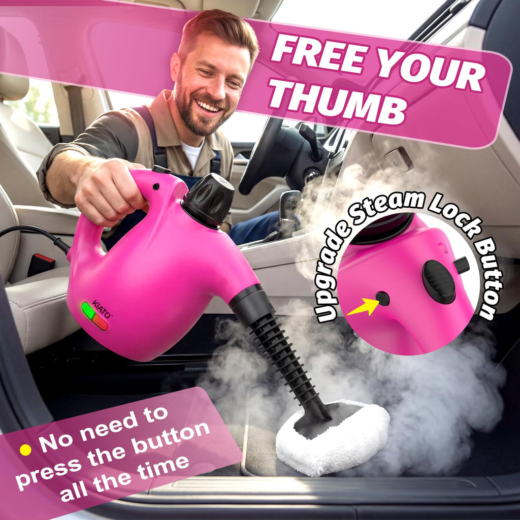 Pink Handheld Steam Cleaner S874251
