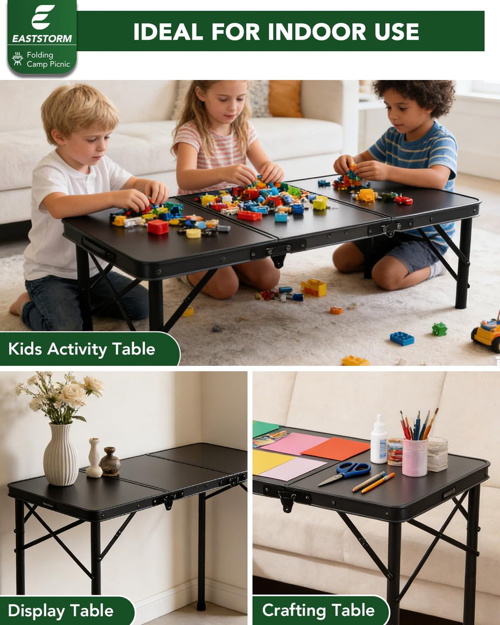 Small Folding Camping Table Black P374
