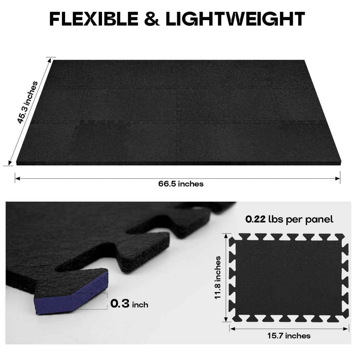 88 Key Full-Weighted Digital Piano and 18 Pcs Interlocking Floor Mats F2754