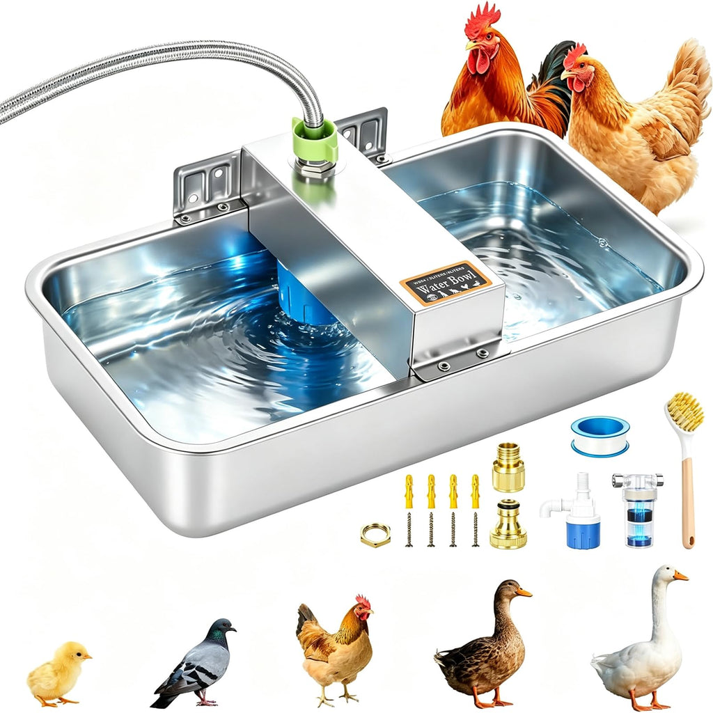 3 Gallon Stainless Steel Chicken Waterer R55101