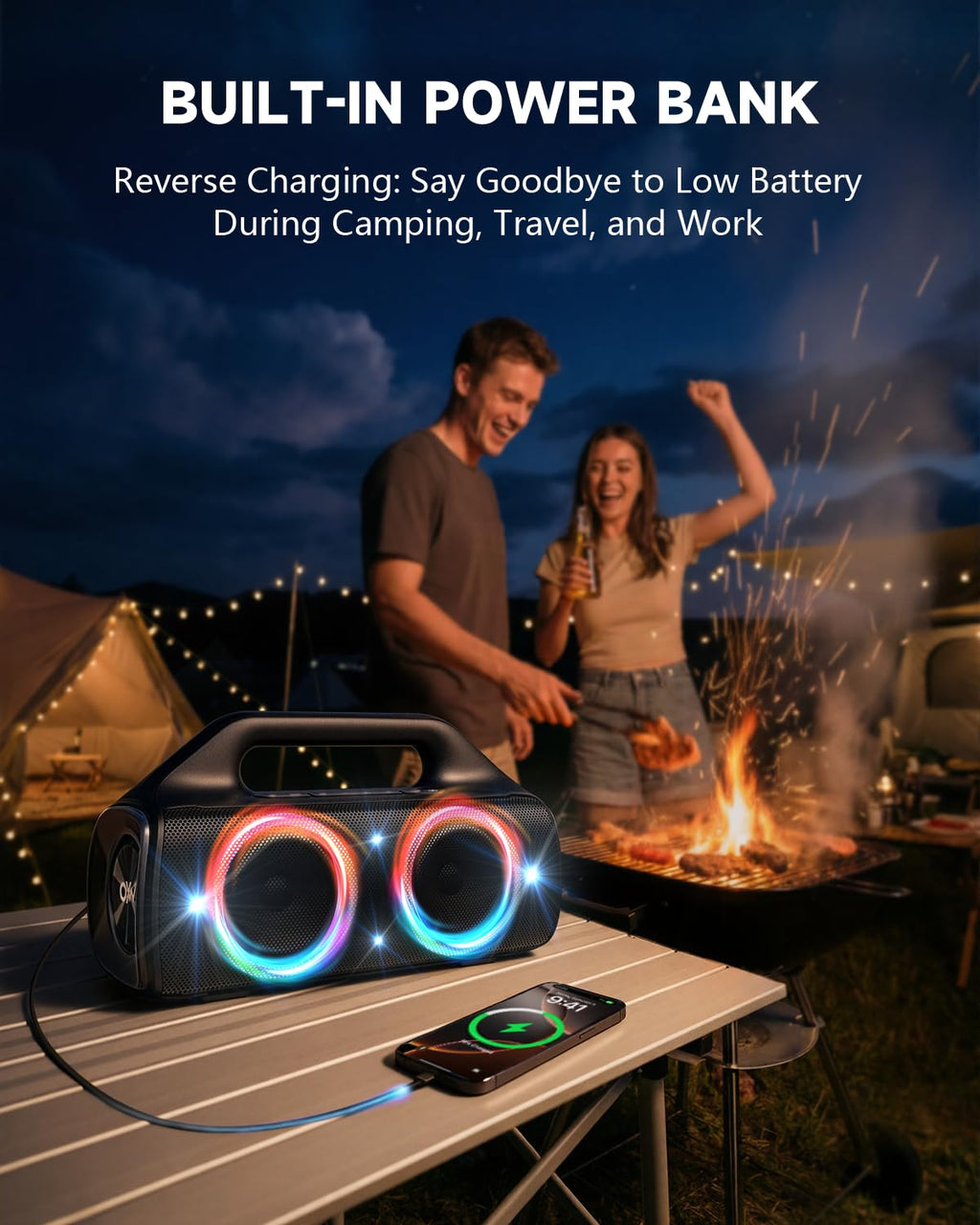 80W IP67 Waterproof Wireless Outdoor Bluetooth Speaker K91818