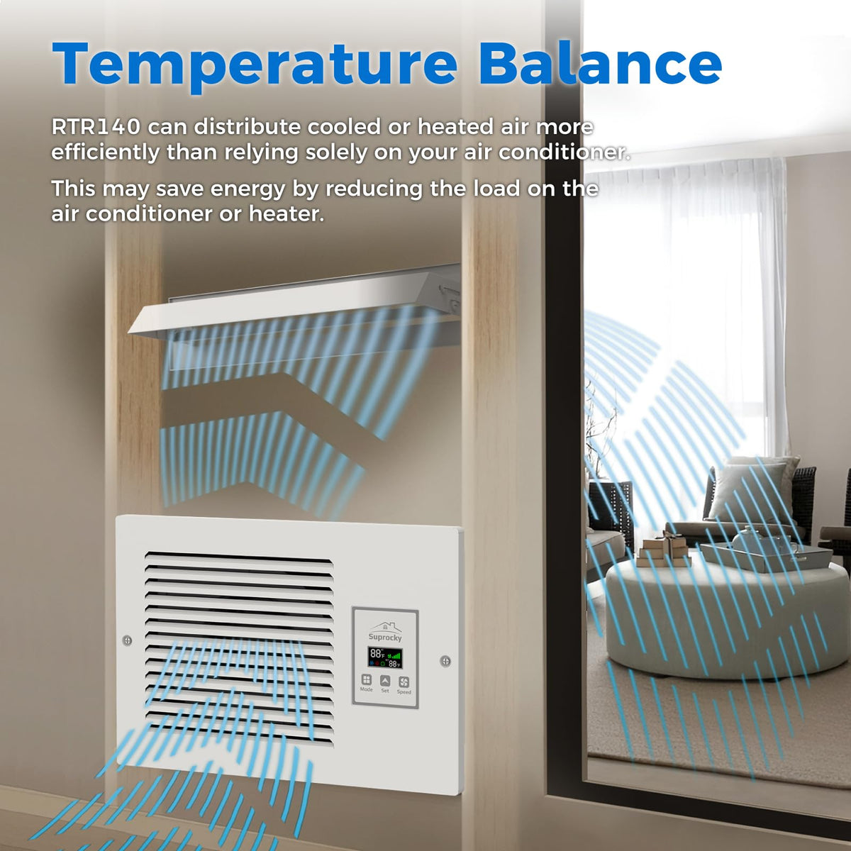 Hardwired 3-Speeds 200 CFM Air Transfer Fan E412