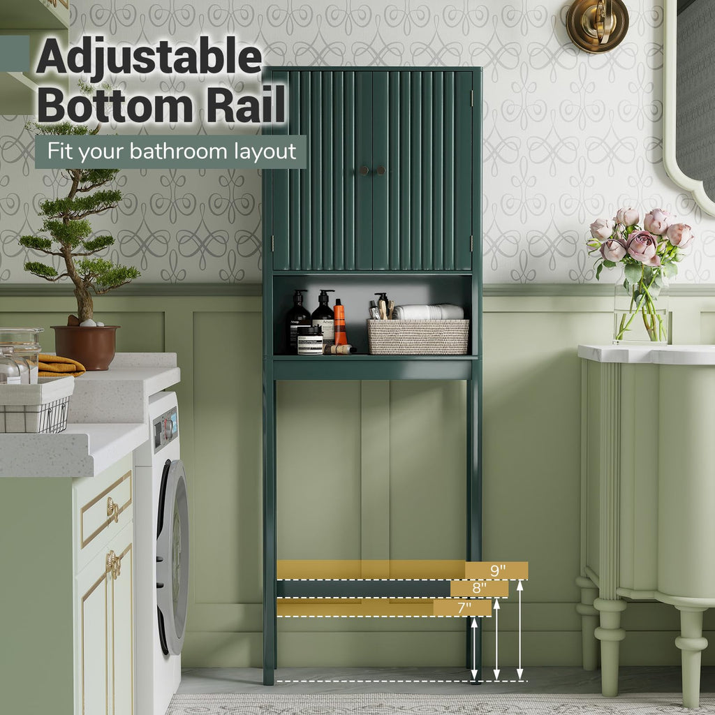 Over The Toilet Storage Cabinet with Fluted Doors A4950