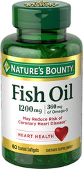 Fish Oil Omega 3 Supplements 1200mg 60 Softgels Z978