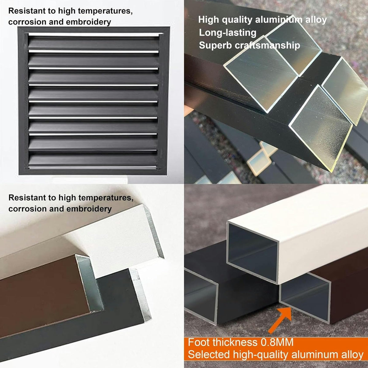 Aluminum Air Conditioner Fence Cover White 100*50*70cm I96526