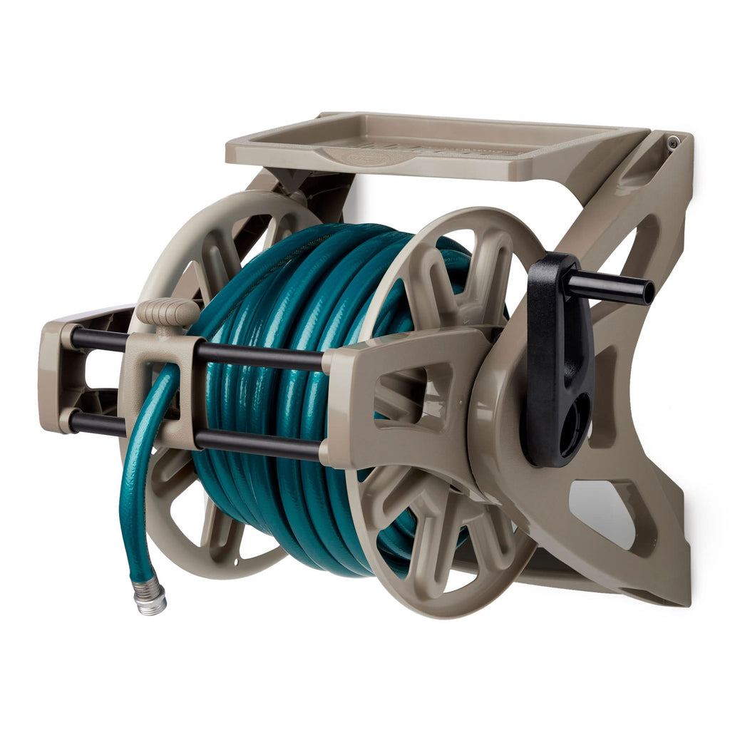 Wall-Mount Hose Reel with Storage Tray O947524