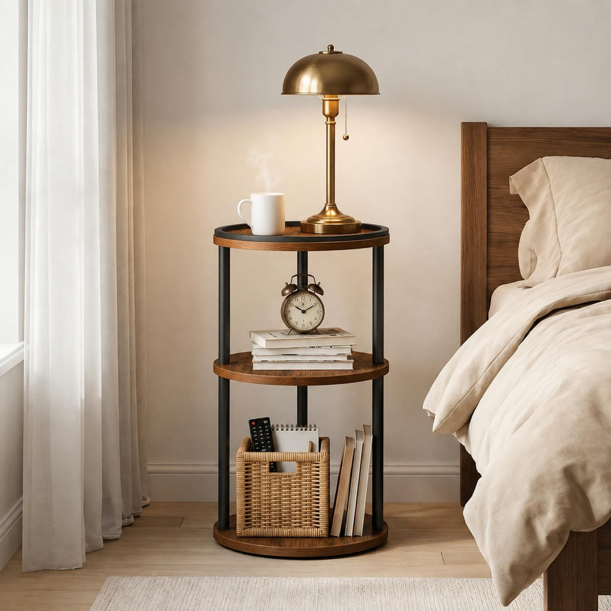Small Round 3-Tier Side Table K956325