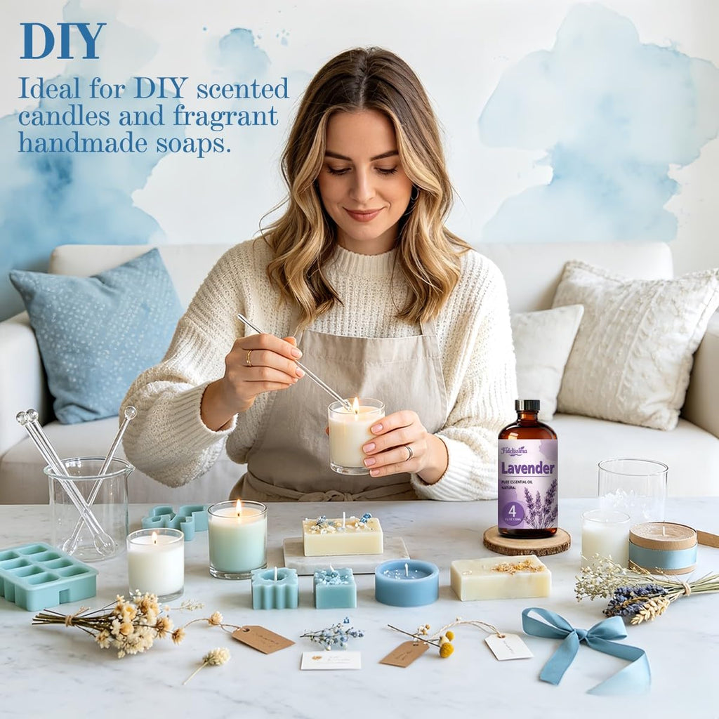 Essential Oil Set, 4 Scents with Glass Dropper M432