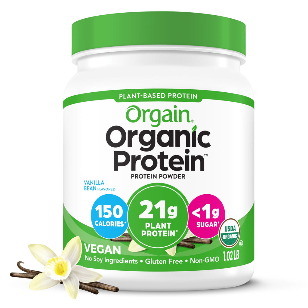 Organic Vegan 21g Protein Powder Vanilla Bean 1.02 lb F171072