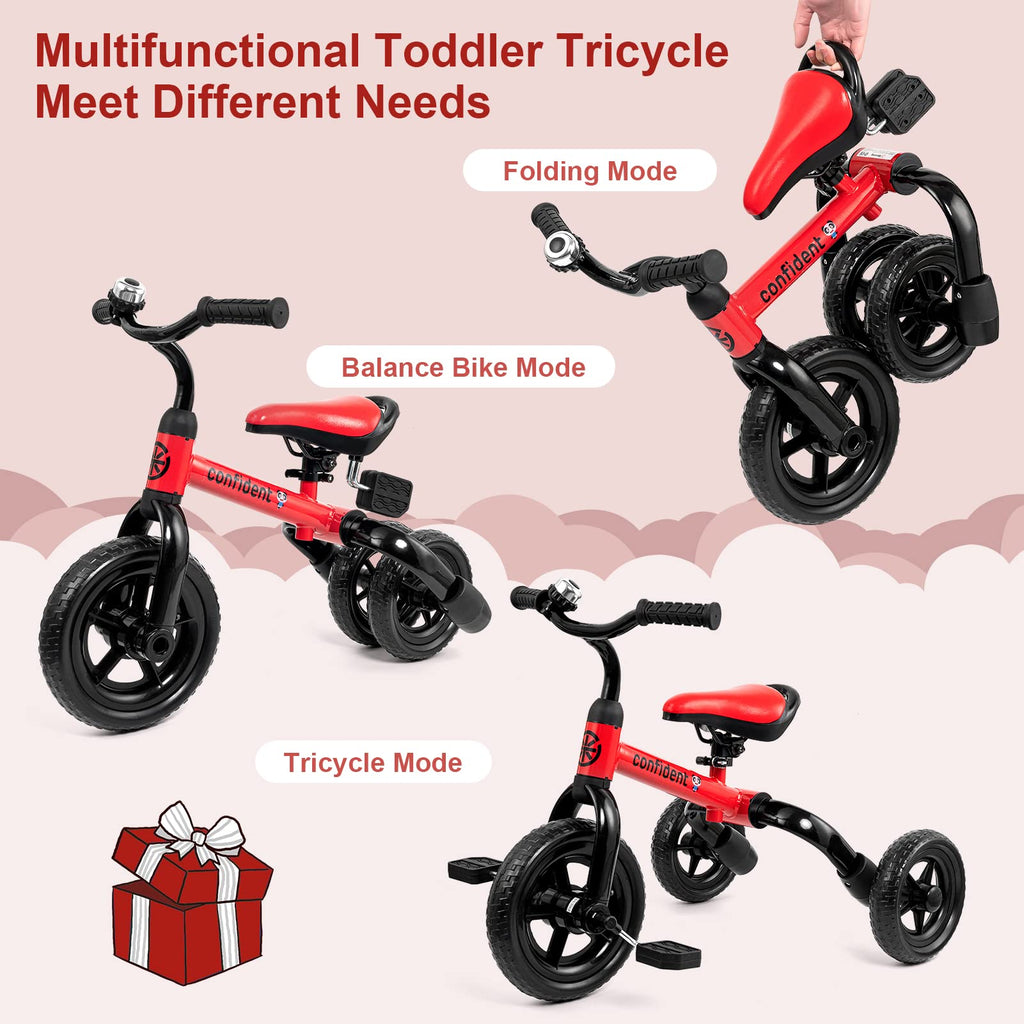 Tricycle for Toddlers 2-5 Years, 3 in 1 Folding Bike V877