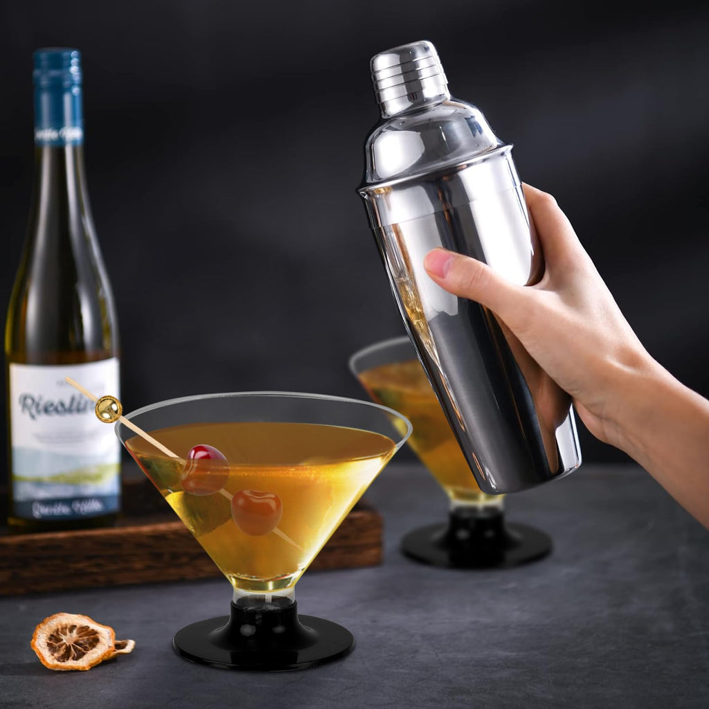 25 PCS 5oz Clear Plastic Martini Glasses W30262