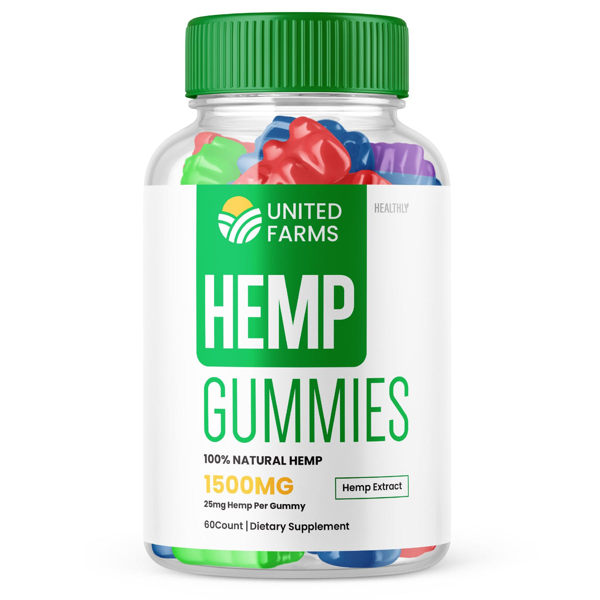 Hemp Extract Gummies 25mg 60 Gummies H663