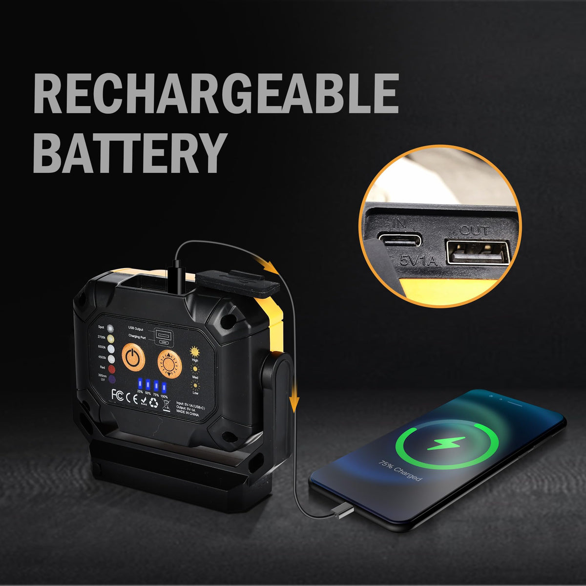 2 Pack Magnetic Rechargeable Work Light D80354