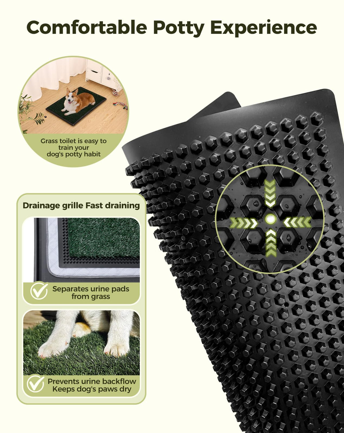 25"x20" Dog Grass Pad with Tray V4549