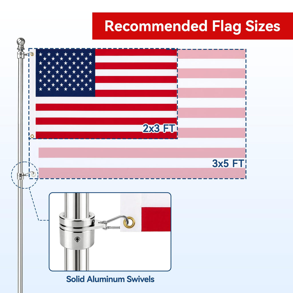 5FT One Piece Flag Pole G360098