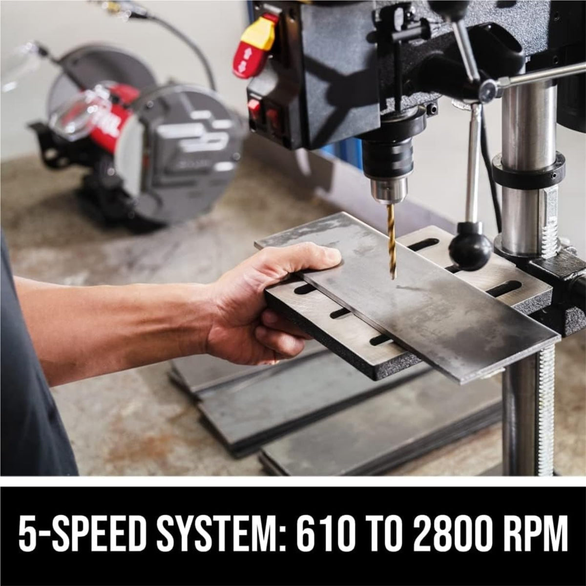10 In. 5-Speed Benchtop Drill Press R389