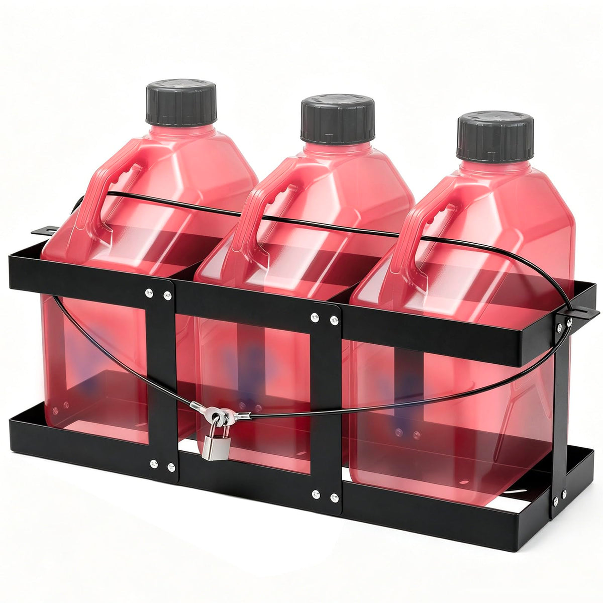 Black Iron 3 x 5-gallon Gas Can Holder L3569
