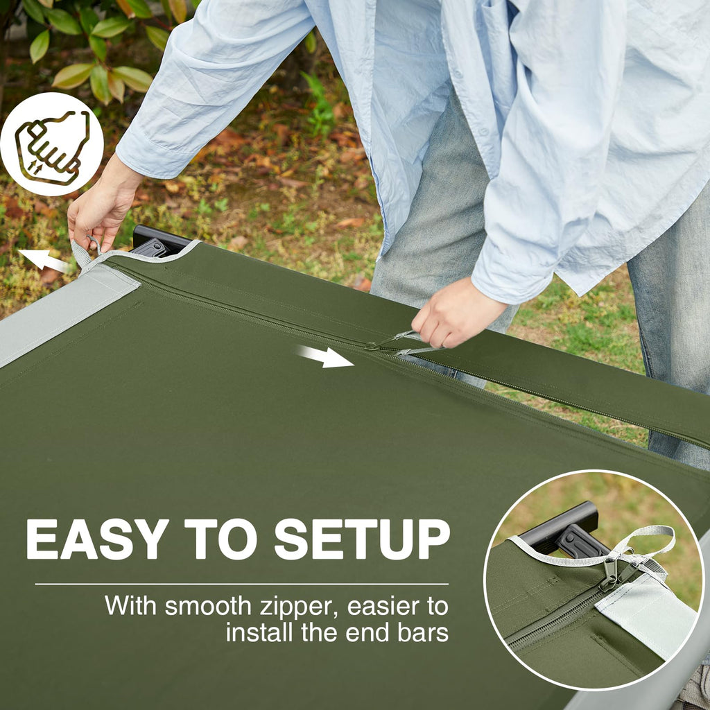 Extra Wide Folding Camping Cot with Carry Bag G191792