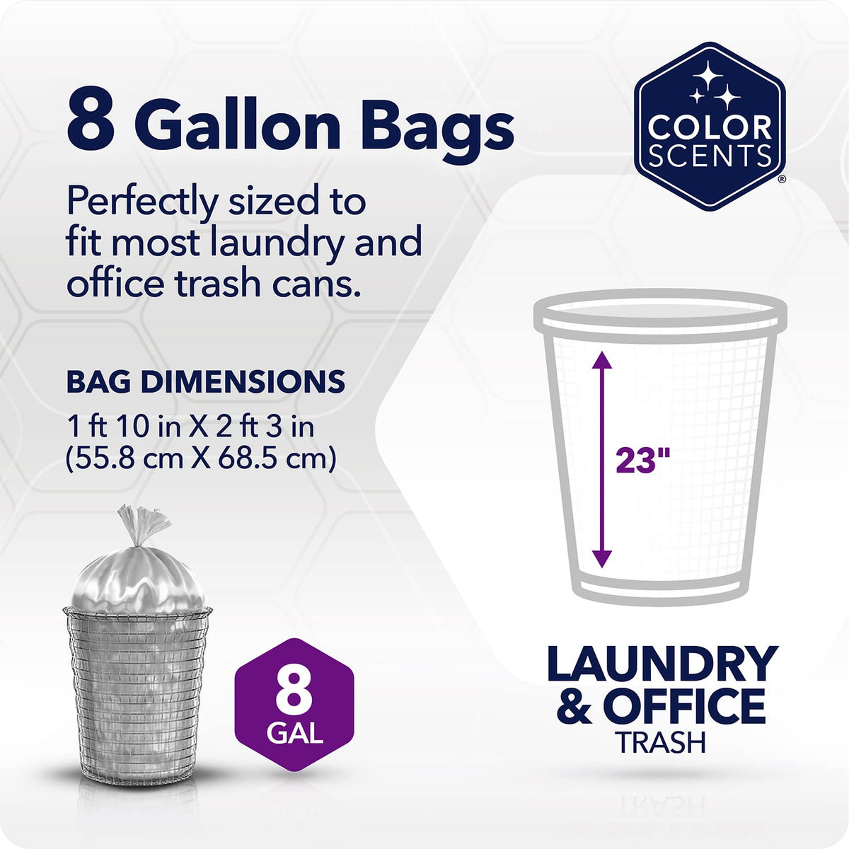 8 Gallon Twist Tie Trash Bags C699463