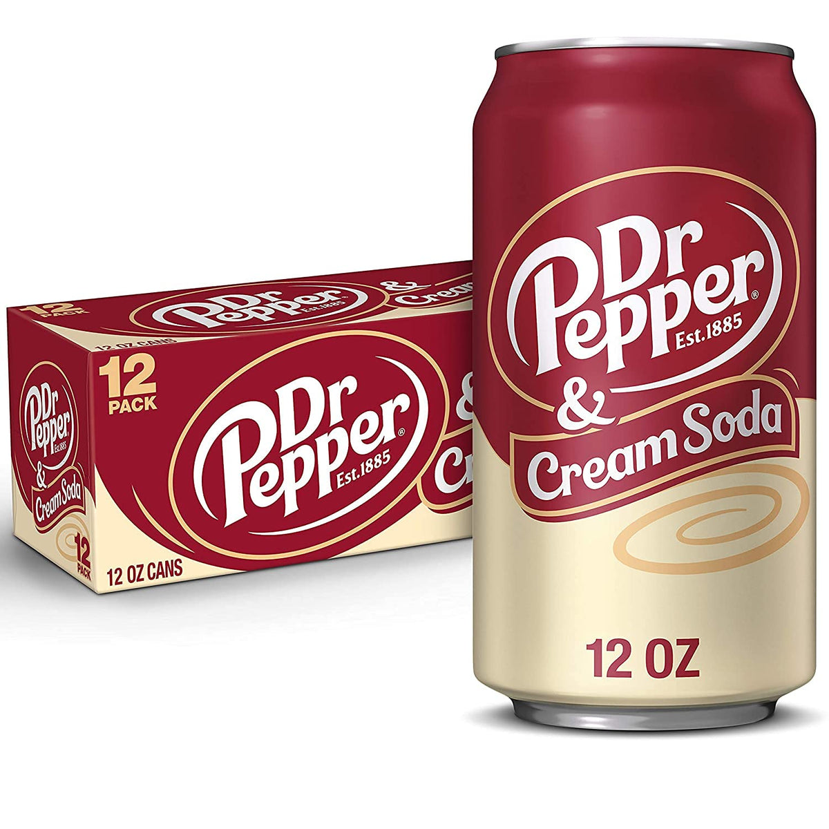 Dr Pepper and Cream Soda Zero 12 fl oz Cans 24 Count H1974