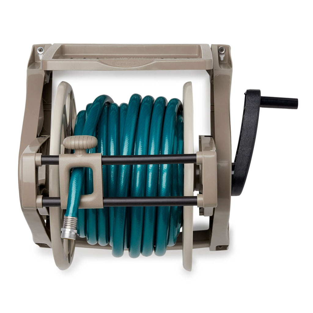 Wall-Mount Hose Reel with Storage Tray O947524