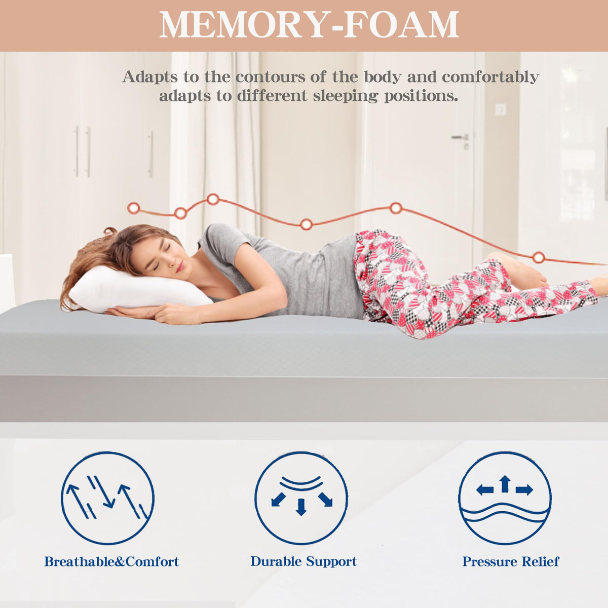 5 inch Gel Memory Foam Twin Mattress E917691