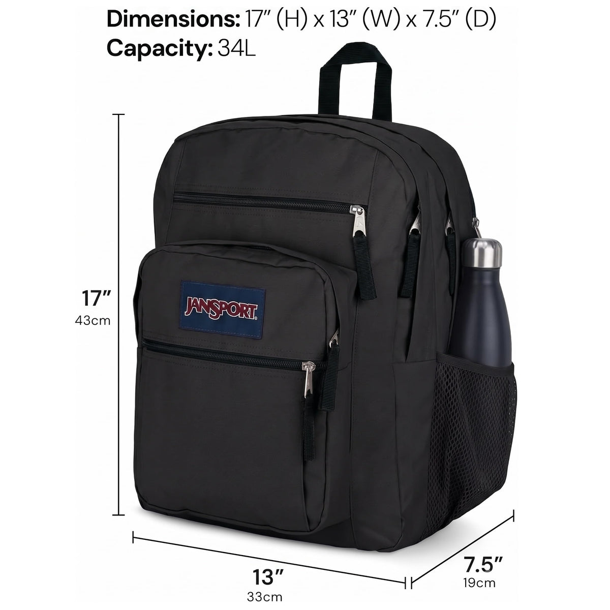 Laptop Backpack with 2 Compartments Black E98169