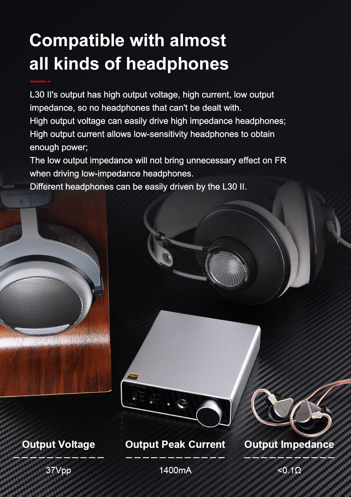 Black Mini HiFi Headphone Amp K558528